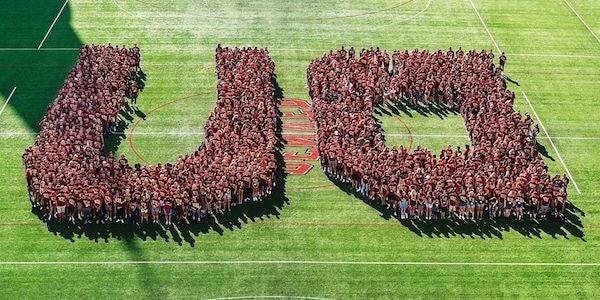 students in DU formation